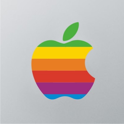Rainbow Logo Macbook Decal